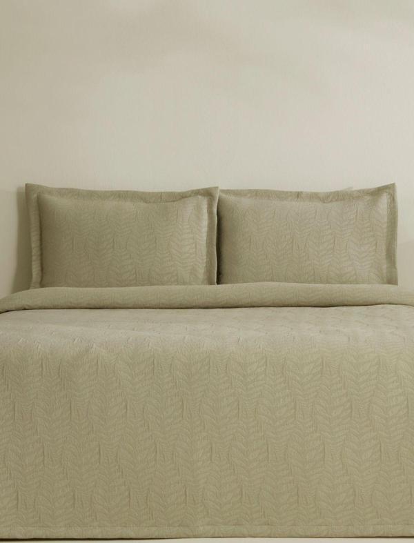 Karaca Home Serenity Çift Kişilik Yatak Örtüsü Seti Adaçayı - Image 1