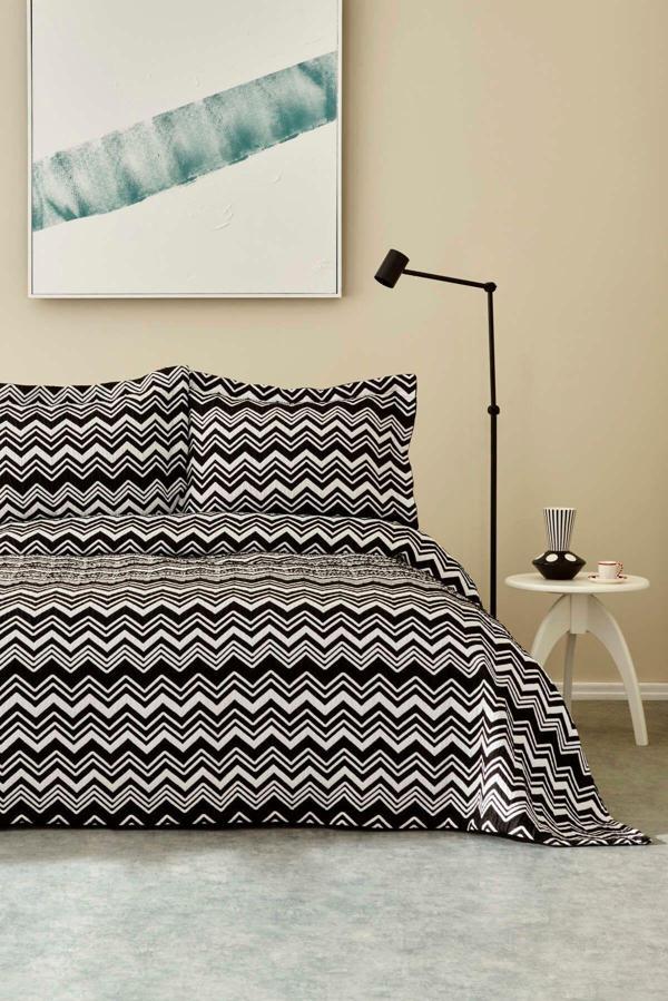 Karaca Home Wave Yatak Örtüsü Çift Kişilik Black  - Image 1