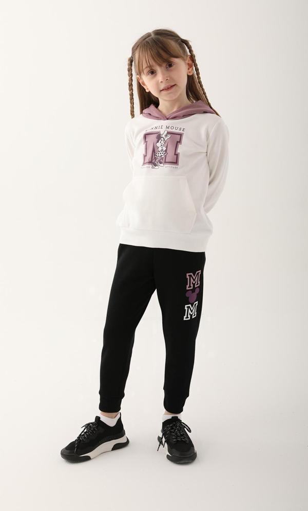 Minnie Mouse D4813-3 Kız Çocuk Eşofman Takımı Krem - Image 1
