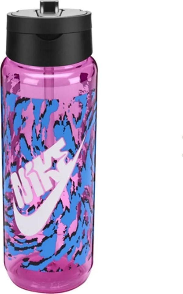 Nike TR RENEW RECHARGE STRAW BOTTLE 16 OZ GRAPHIC PLAYFUL PI Unisex Matara Pembe / Siyah - Image 1