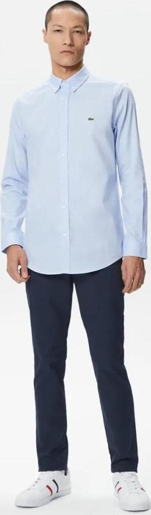 Lacoste Düğmeli Yaka Regular Fit Gömlek - Image 1