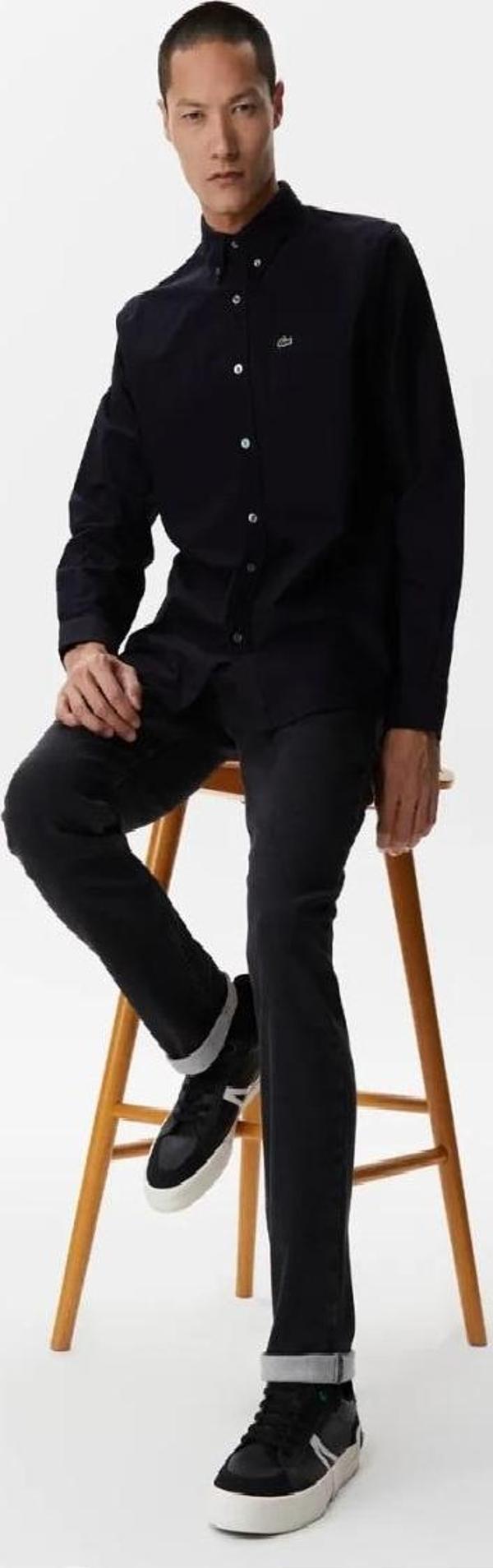 Lacoste Düğmeli Yaka Regular Fit Gömlek - Image 1