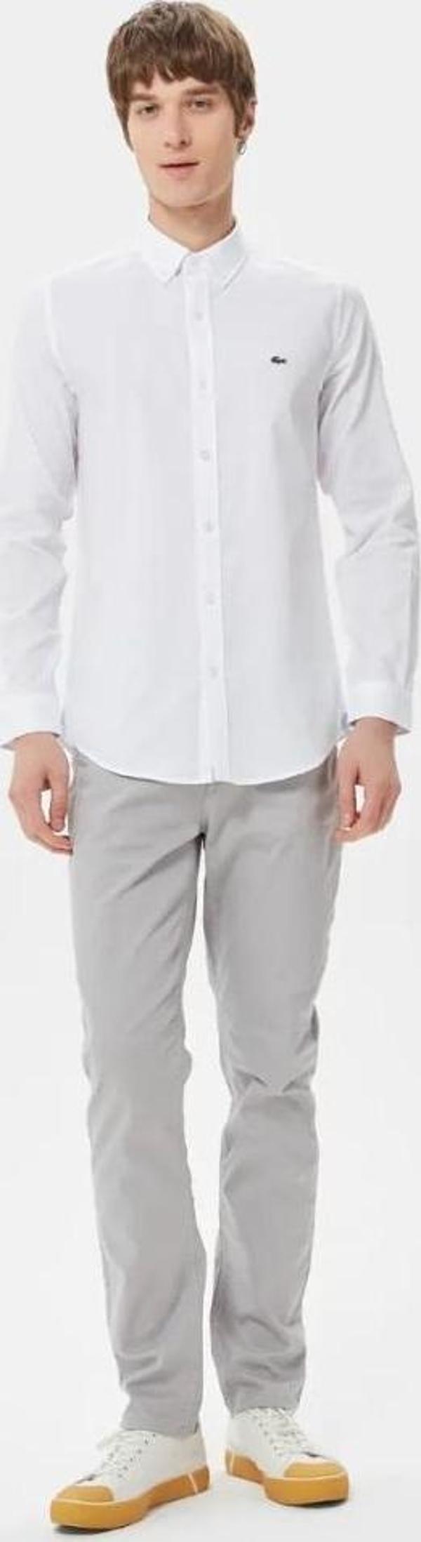 Lacoste Düğmeli Yaka Slim Fit Gömlek - Image 1