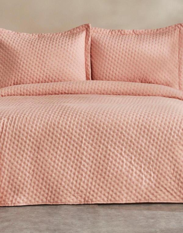 Karaca Home Breeze Soft Çift Kişilik Yatak Örtüsü Takımı Somon - Image 1