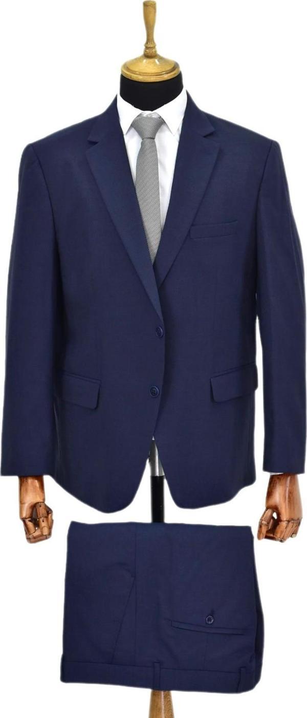 Erkek Lacivert 4 Drop Takım Elbise Çift Yırtmaçlı BGL-ST03971 - Image 1