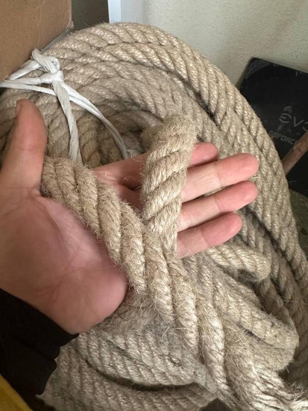 Jüt Halat Dekor Ipi 24 mm 1 Metre Ip Halat Ip Hasır Ip Jüt Kendir Ip Jüt - Image 1