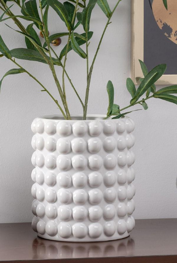 Karaca Home Rocco Dekoratif Vazo Beyaz  - Image 1