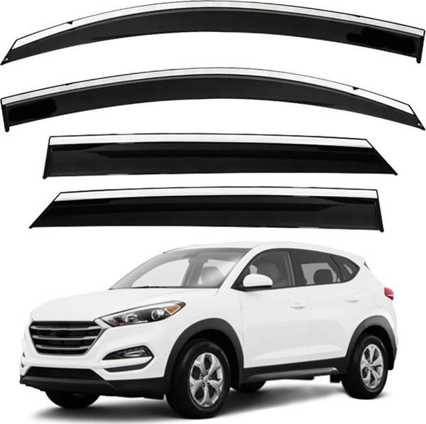 Mega Oto Market Sunpleks Krom Cam Rüzgarlığı Hyundai Tucson 2015- Sonrası ile uyumlu - Image 1