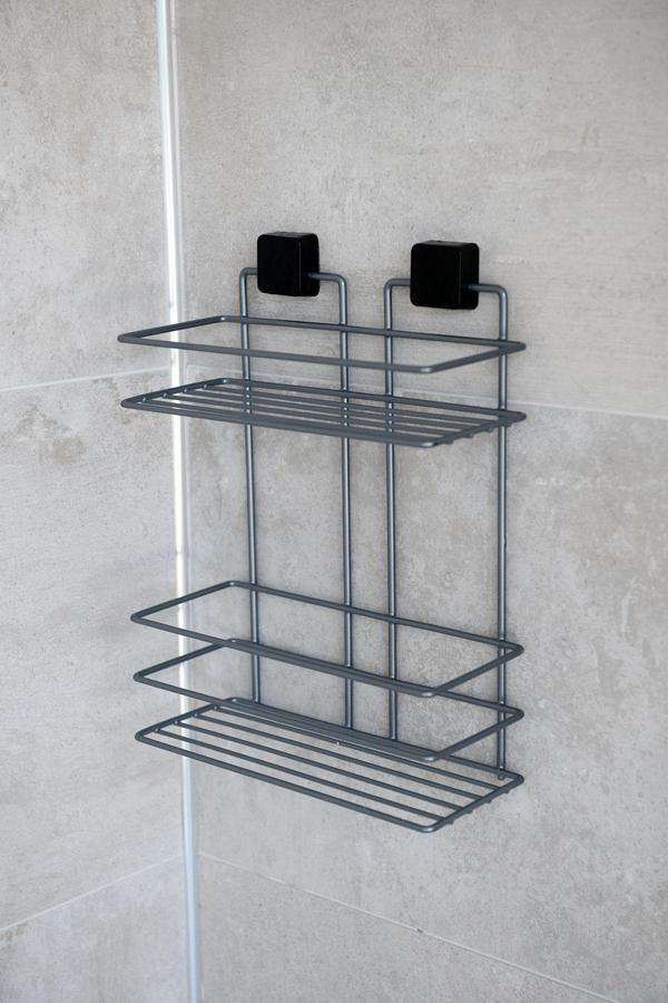 Hagen Ömür Boyu Paslanmaz Yapışkanlı Banyo Rafı, Banyo Düzenleyici, Banyo Organizer, Şampuan Rafı - Image 1