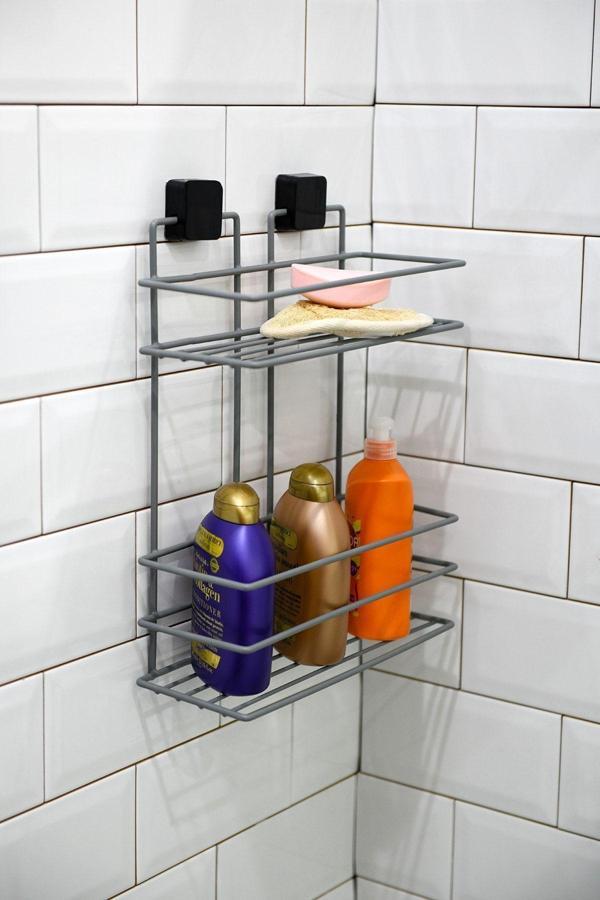 Hagen Ömür Boyu Paslanmaz Yapışkanlı Banyo Şampuanlığı, Mutfak Rafı, Baharatlık, Delmeye Son - Image 1
