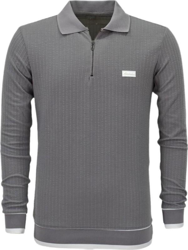 Erkek Spor Mevsimlik Polo Yaka Sweatshirt BGL-ST03932 - Image 1