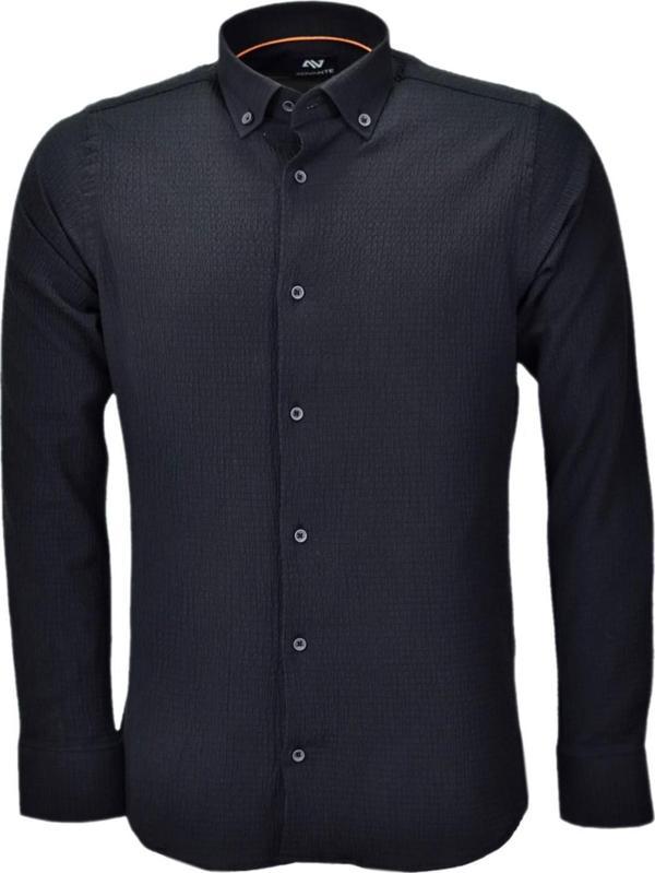 Erkek Silim Fit Spor Gofre Uzun Kol Gömlek BGL-ST03898 - Image 1