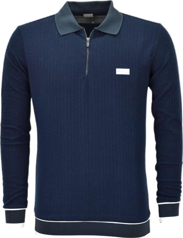 Erkek Spor Mevsimlik Polo Yaka Sweatshirt BGL-ST03932 - Image 1