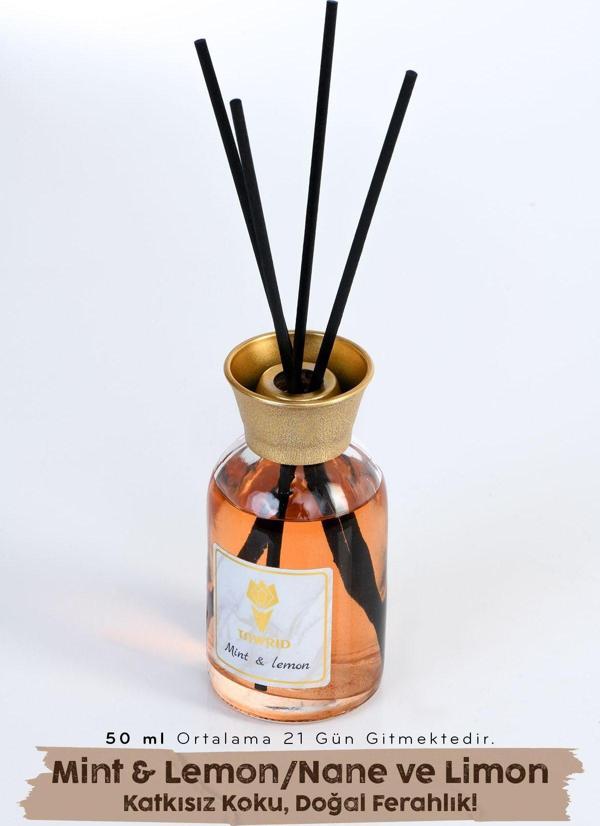 Hagen Mint Lemon Kokusu Çubuklu Oda Kokusu Bambu Kokusu Dolap Kokusu Banyo Ev Kokusu Oda Parfümü 50Ml - Image 1