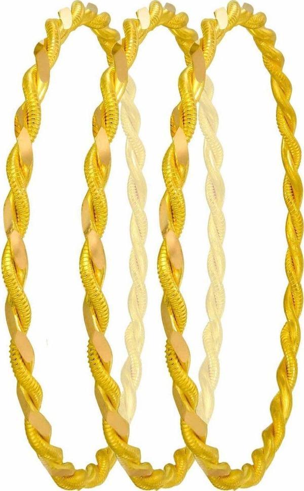 30 gr(3*10)(gram)  22 Ayar İşçiliksiz Paftalı Burma Bilezik - Image 1