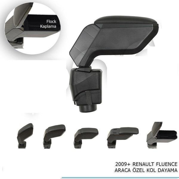 Renault Fluence Uyumlu Araca Özel Kol Dayama Siyah 2009+ Parça - Image 1
