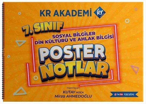7.Sınıf Sosyal Bilgiler Din Kültürü ve Ahlak Bilgisi Poster Notlar - KR Akademi - Image 1