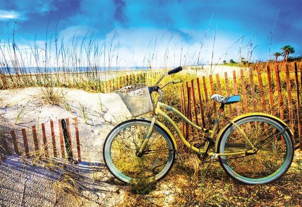 Educa Puzzle Bike In The Dunes 1000 Parça Puzzle - Image 1