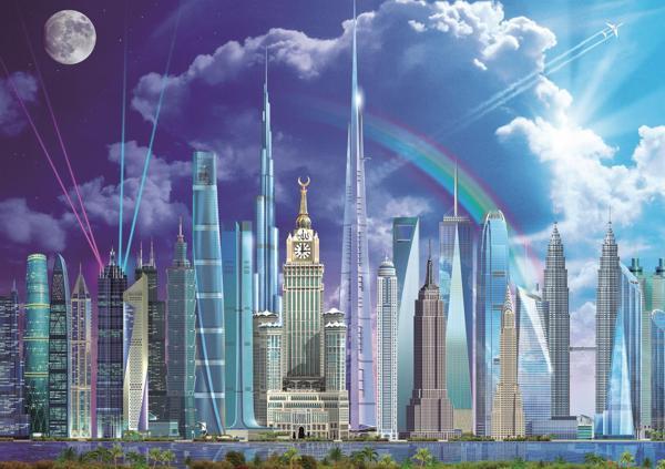 Educa Puzzle Tall Buildings 1000 Parça Puzzle - Image 1
