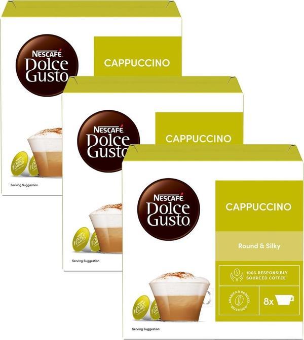 Nescafe Dolce Gusto Coffee Cappuccino 16 Kapsül x 3 Adet - Image 1