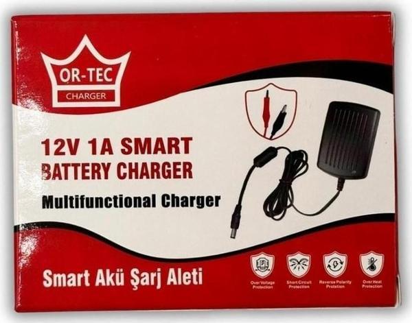 12V 1A Akü Şarj Cihazı Adaptörü Maşalı TÜM Akülü Arabalara Uyumlu 3063 - Image 1