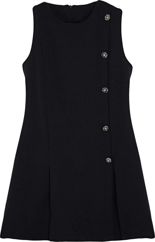 Moda Regular Gündüz Gece Finike Dokuma Bisiklet Yaka Kolsuz Kol Skater Mini Boy Elbise - Image 1