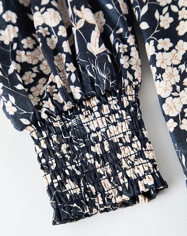 Moda Stil Relaxed Kruvaze Mini Boy Büyük Beden Çiçekli V Yaka Dokuma Büyük Beden Elbise - Image 1