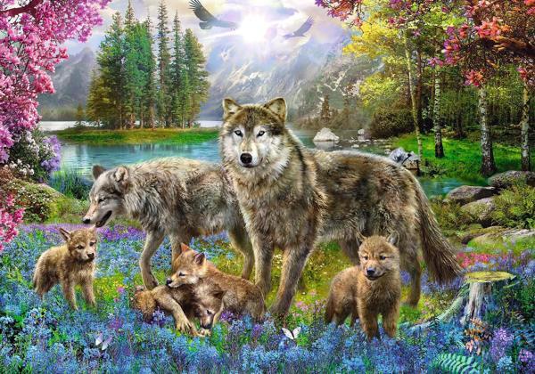 Trefl Puzzle Lupine Family 1000 Parça Puzzle - Image 1