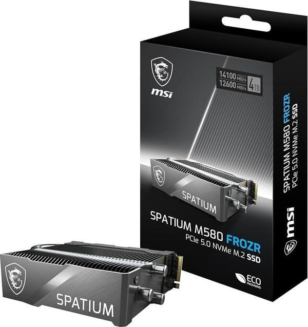 MSI SSD SPATIUM M580 PRO PCIe 5.0 NVMe M.2 4TB FROZER R:14100 W:12600 - Image 1