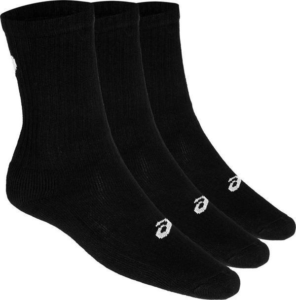 Asics Crew 3'lü Siyah Tenis Çorabı - Image 1