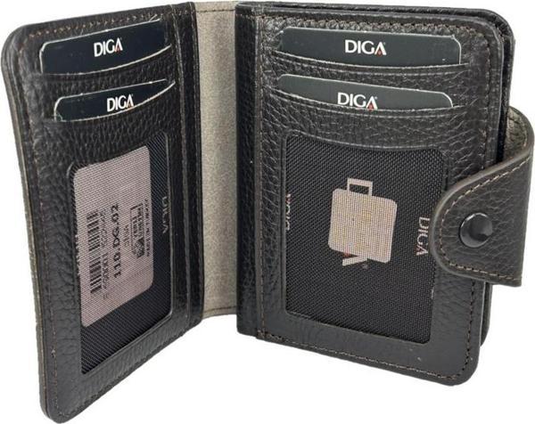 Diga 110 Hakiki Deri Kartlık Cüzdan Kahve - Image 1