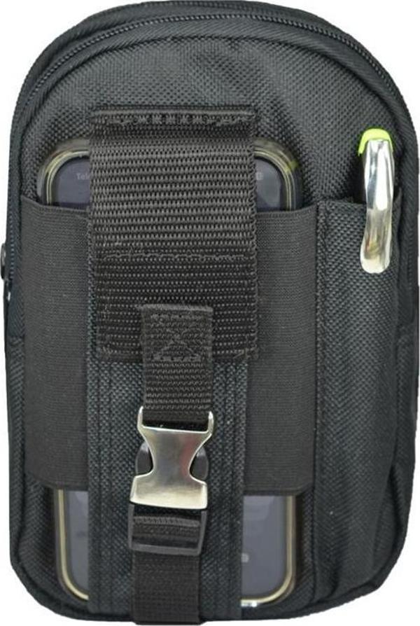 Taktikal Molle 610D Cordura Palaska Bel Çantası Siyah - Image 1
