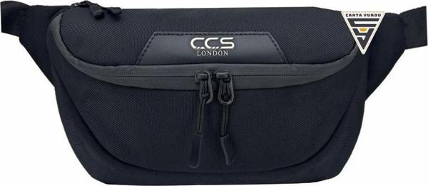 ÇÇS London 31412 Çift Gözlü XL Bel Çantası Siyah - Image 1