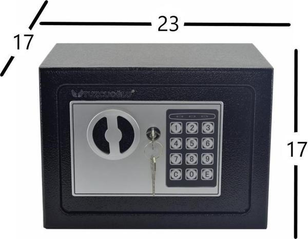 Elektronik Şifreli ve Kilitli Çelik Kutu Kasa 23x17 - Image 1