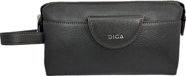 Diga Hakiki Deri 3006 Dopp Kit El Çantası Kahve - Image 1