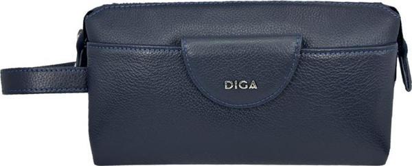 Diga Hakiki Deri 3006 Dopp Kit El Çantası Lacivert - Image 1