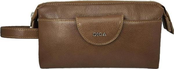 Diga Hakiki Deri 3006 Dopp Kit El Çantası Taba - Image 1