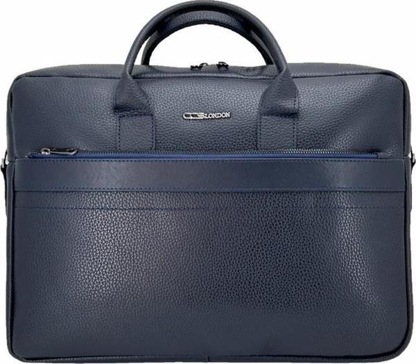 Ççs London 71450 Vegan Deri Laptop Evrak Çantası 15 İnç Lacivert - Image 1