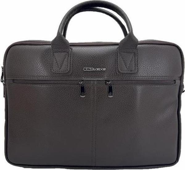 Ççs London 71452 Vegan Deri Laptop Evrak Çantası 15 İnç Kahve - Image 1