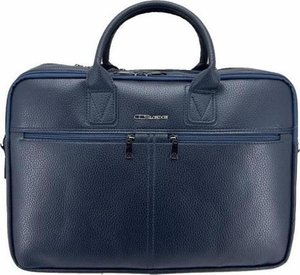 Ççs London 71452 Vegan Deri Laptop Evrak Çantası 15 İnç Lacivert - Image 1