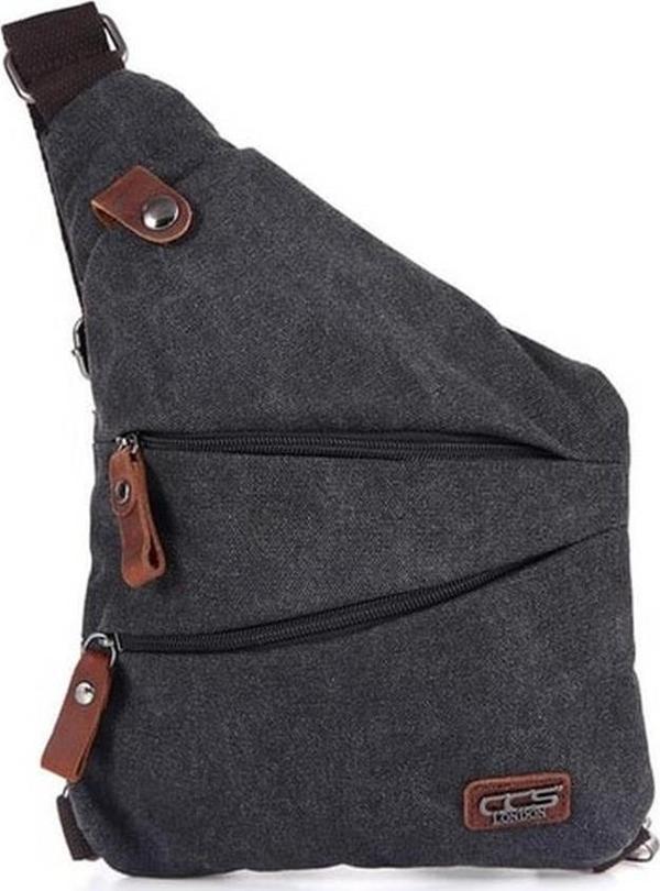 Ççs London 31473 Kanvas Sırt ve Göğüs Çantası Siyah - Image 1