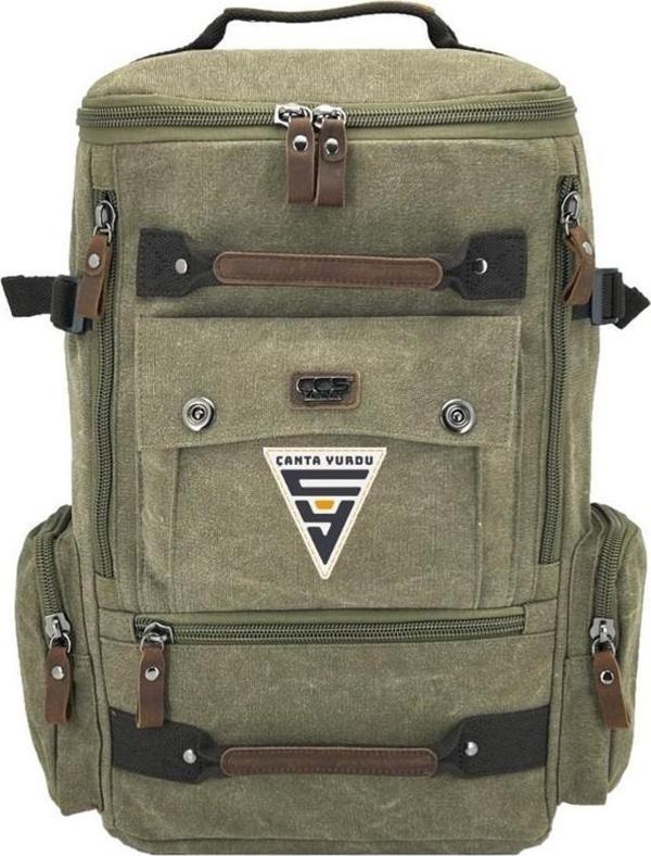 Ççs London 51564 XL Kanvas Sırt Çantası Haki - Image 1