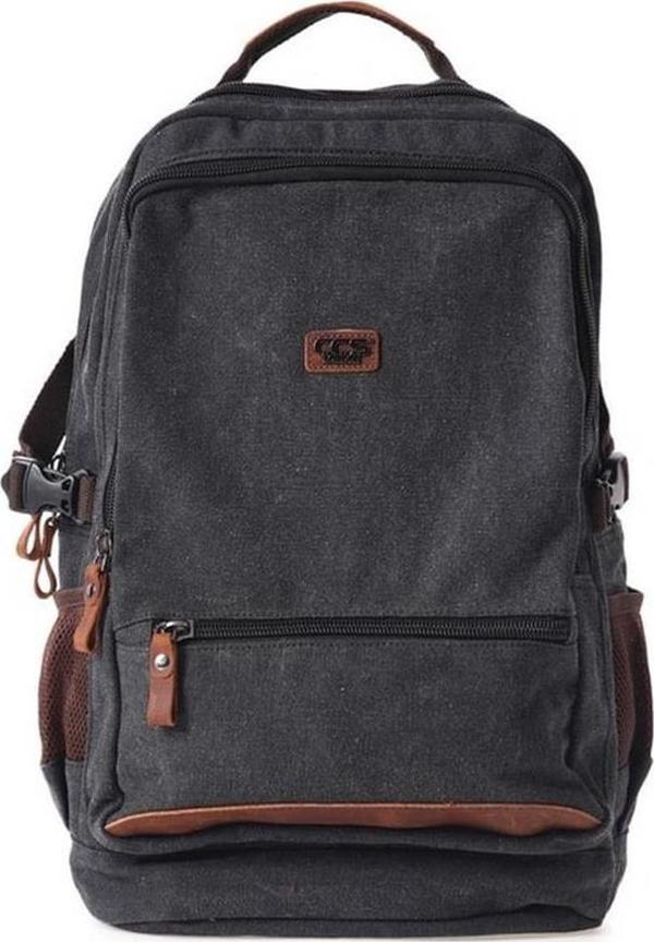 Ççs London 51573 Laptop Kanvas Sırt Çantası Siyah - Image 1
