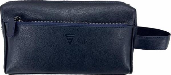 Hakiki Deri CA251 Dopp Kit El Çantası Lacivert - Image 1