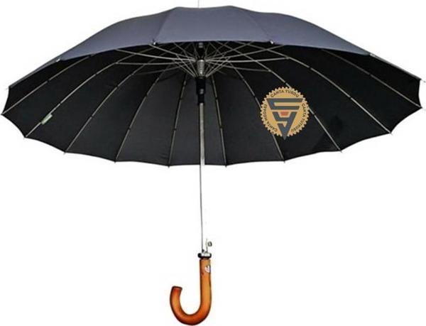 Snotline Lüx 16 Telli Protokol Vale Baston Şemsiye Siyah 41G 105 Cm Cap - Image 1