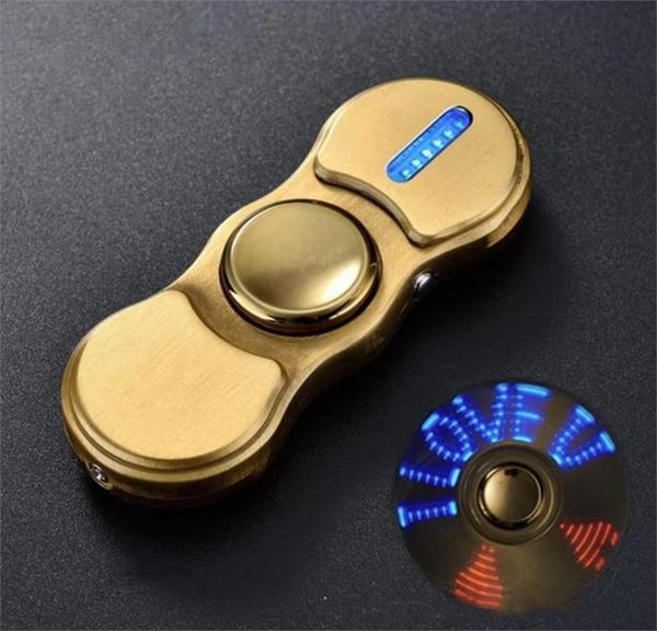 Stres Çarklı Işıklı Usb Şarjlı Tesla Çakmak Altın Sarısı - Image 1