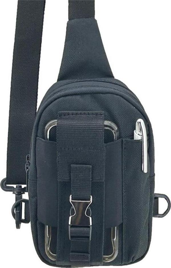 Taktikal 610D Cordura Göğüs ve Sırt Çantası Siyah - Image 1