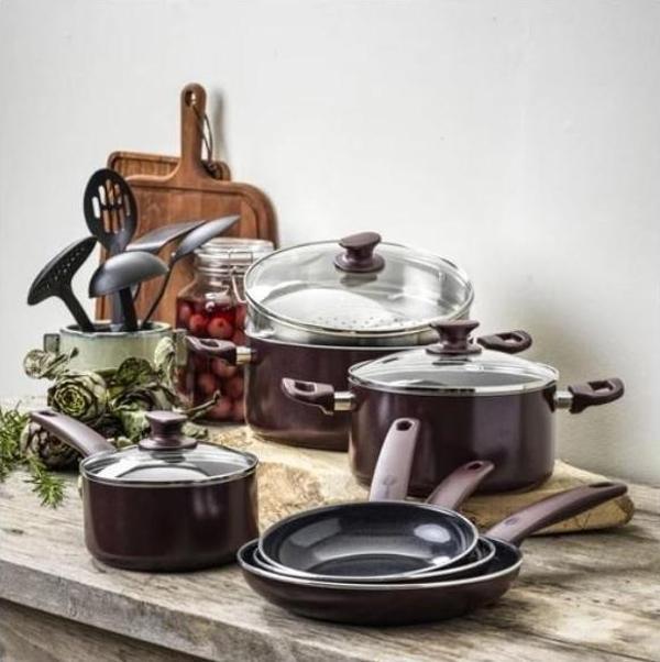 Greenpan Cambridge Red 16 Parça Pişirme Seti - Image 1