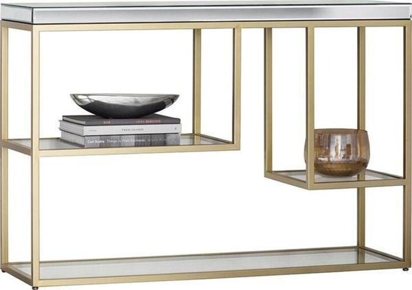 Nina Gold Metal Dresuar / Konsol Gümüş Tabla - Image 1