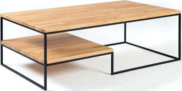 Hitit Dekorasyon Perus Ahşap Metal Orta Sehpa - Image 1